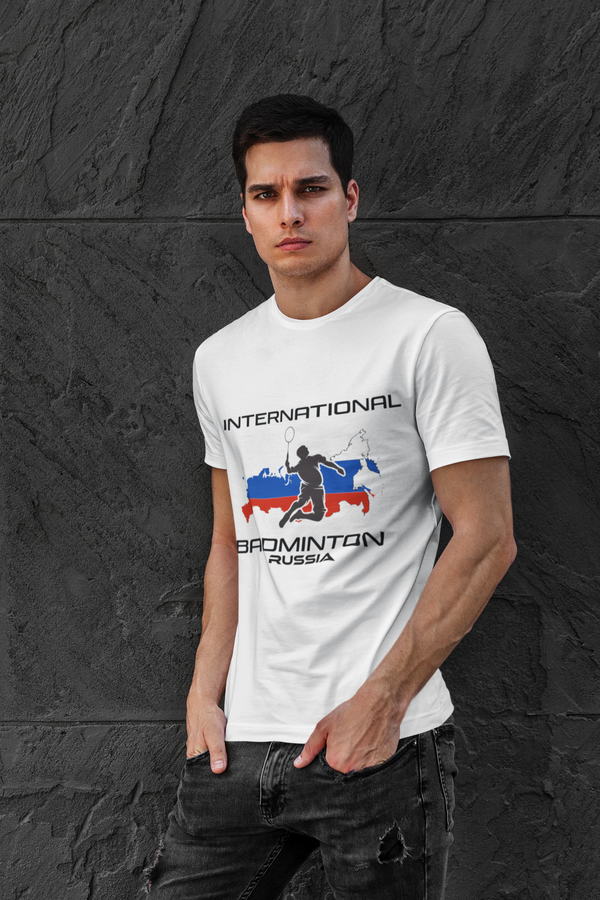 Sports Unisex Russia Badminton T-Shirt
